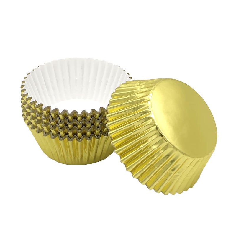 Mombake Standard Gold Foil Cupcake Liners Muffin Baking Cups for Party and More, 100-Count - Image 4